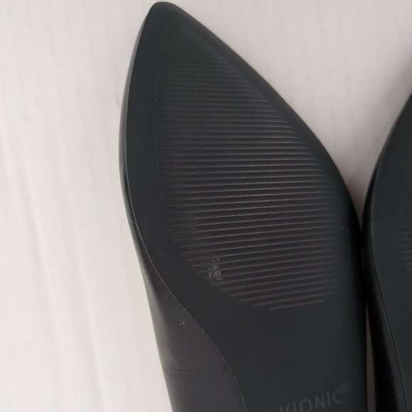 Vionic Women Leather Flats Size 8.5 Lena Pointed Toe Ballet Comfort Orthotic - Picture 6 of 12